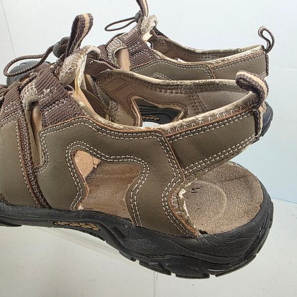 Skechers Men's Size 12 Leather Fisherman's Closed Toe Outdoor Sandals Shoes - Picture 4 of 12